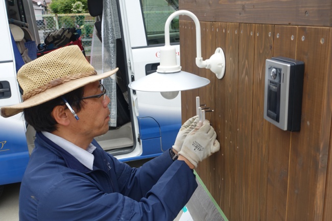 表札ボンド接着