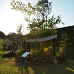 夕日に希望を・・。雑木の庭