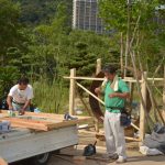ガーデニングワールドカップ　建屋仮組