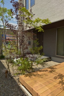 住友林業新築外構工事 守山 目隠しウッドフェンス 囁きの庭 愛知の庭 外構デザイン ティーズガーデンスクエア